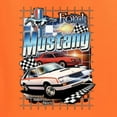 thumbnail image 6 of Wild Bobby Mustang Untamed American Spirit Ford Cars and Trucks Women Graphic Tee, Orange, Large, 6 of 6