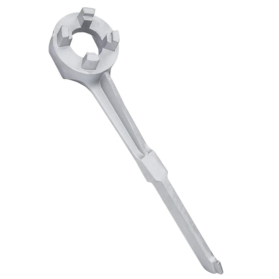 Aluminum Bung Wrench - Gallon Drum Opener Tool for 10, 15, 20, 30, 50, 55 Gallon Barrels - Fits 2 Inch and 3/4 Inch Bung Caps