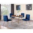 thumbnail image 3 of Best Master Chaises Newport Bleu Velours Rembourrées Parsons (Lot de 2), 3 of 3