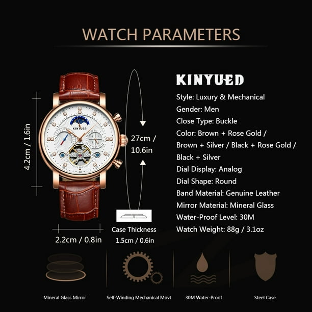 Kinyued 3atm water resistant sales