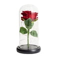 thumbnail image 1 of Glass Lampshade Romantic Artificial Eternal Rose Flower Lampshade LED Light with Glass Cover, 1 of 6
