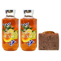 Bath & Body Works Agave Papaya 2 Piece Shower Gel Value Pack with a Marbela Orange Ginger Bar Soap - Full Size