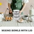 thumbnail image 2 of SWETRACE Stainless Steel Mixing Bowls With Lid 3Pcs for Baking and Salad in Kitchen, 2 of 8