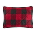 thumbnail image 3 of Dearfoams Super Soft Red and Black Diamond Stitching Checkered Quilt Set, King, 3 of 5