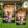 thumbnail image 4 of Mummy Golden Retriever Happy Halloween with Pumpkins Bats Spooky Fun Garden Flag 12x18in Double Sided Goldens Dog Lover Gifts Idea Outdoor Decor - 00019, 4 of 5