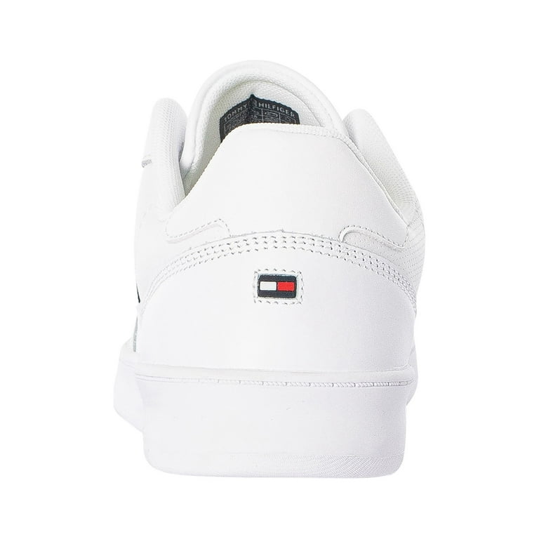 Tommy Hilfiger Retro Signature Tape Leather Cupsole Trainers White