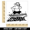 thumbnail image 2 of Shaggy Surfer Dog on Wave Self-Inking Rubber Stamp Ink Stamper - Red Ink - Large 1-1/2 Inch, 2 of 7
