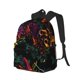 thumbnail image 2 of Mochila con flores de neón que brillan en la oscuridad, ideal para portátiles, viajes, senderismo, negocios, para mujeres y hombres., 2 of 5
