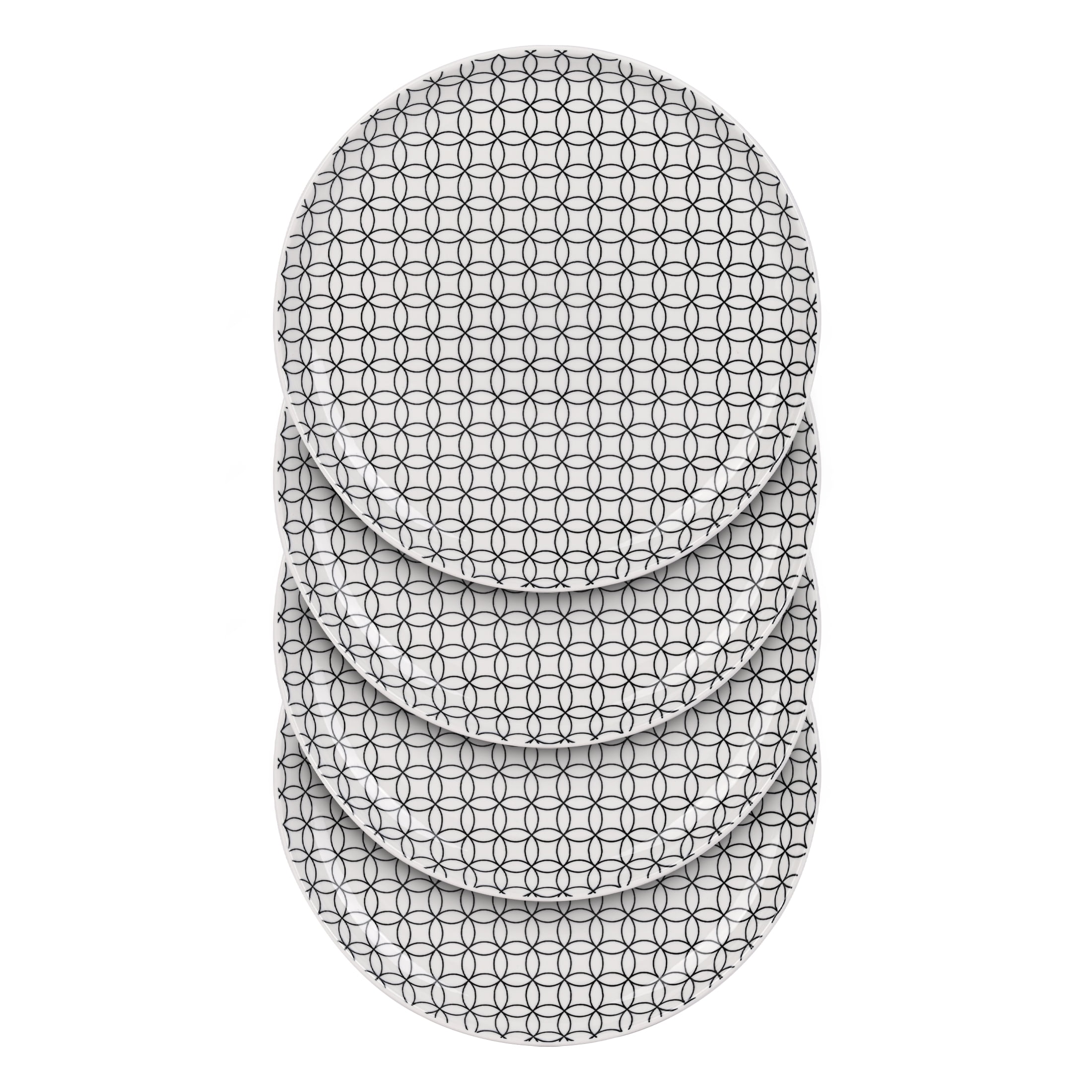 Mainstays Alessandra Black 4-pack Stoneware Dinner Plate Set, 10.2", MS DINNER PLATE BLACK