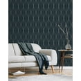 thumbnail image 5 of NextWall Blue Denim & Pewter Geo Diamond Peel and Stick Wallpaper - 20.9 ft. W x 18 ft. L Roll, 5 of 7