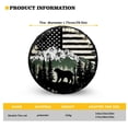 thumbnail image 5 of Yuyamidu Bear Spare Tire Cover American Flag Wheel Protectors Camo Hunting Tough Tire Cover Universal Tyre Covers for RV Camper Travel Trailer SUV Truck, 5 of 5