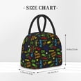 thumbnail image 2 of Lafuoo Pixel Game Pattern Large Portable Insulated Lunch Bag, Waterproof Zipper Insulated Lunch Bag for Men and Women-One Size, 2 of 7