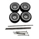 thumbnail image 4 of 6x4 Piezas Ruedas Y Neumáticos De Coche RC Accesorios De Coche De Aleación RC Para Escala 1/64 DIY Argent Style C, 4 of 8