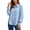 *Light Blue, variant on ClodeEU Women's Collar Button Long Sleeve Shirt with Ruffle Cuffs ,Casual Loose Fit Blouse Beige,Women's Plus L