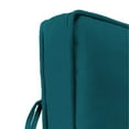 thumbnail image 2 of Jordan Manufacturing 45" x 22" Canvas Teal Solid Rectangular Outdoor Deep Seating Chair Seat and Back Cushion with Ties and Welt, 2 of 9