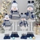 thumbnail image 2 of Large Size Blue Snowman Dolls Christmas Decocration for Home 2024 Retractable Toys Happy New Year Gift Xmas Festival Ornament, 2 of 5