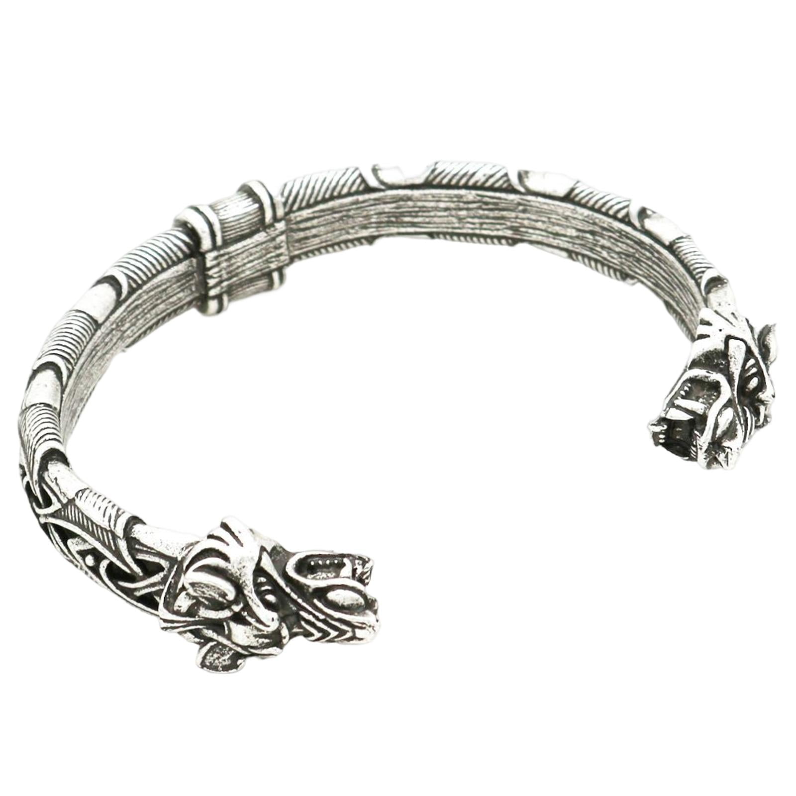 Men's Silver Titanium Wolf Head Chain Bracelet – Eye Candy Los Angeles