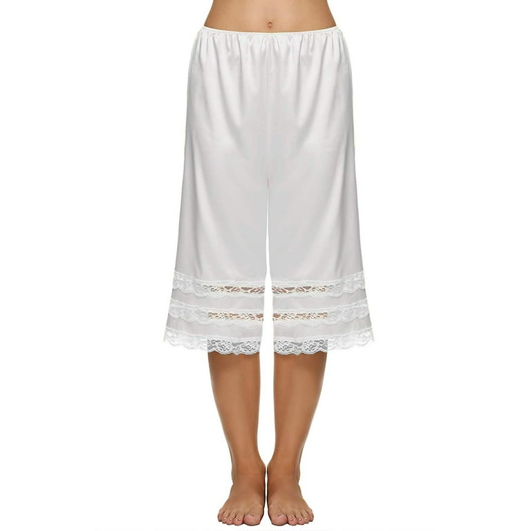 SUNSIOM Pettipants Nylon Culotte Slip Bloomers Split Skirt 