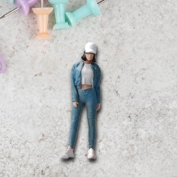 Figura de niña a escala 1:64 Hugo figura de resina accesorios para fotografías decoración dioramas