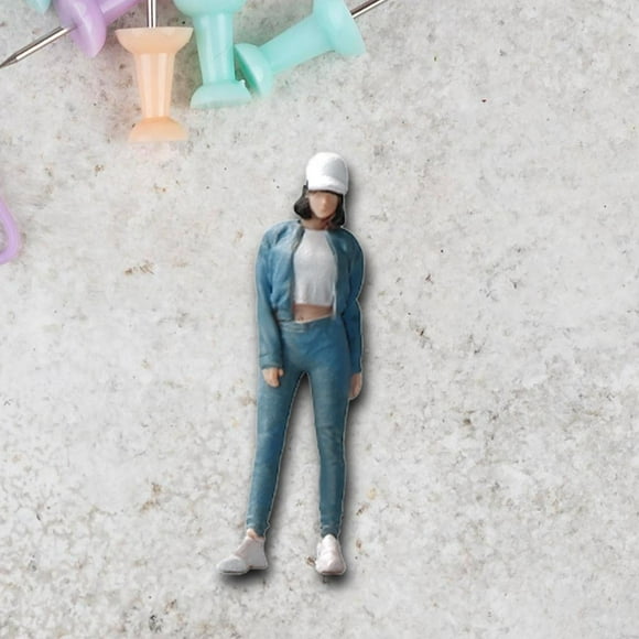 Figura de niña a escala 1:64 Hugo figura de resina accesorios para fotografías decoración dioramas