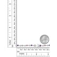 thumbnail image 6 of Gem Stone King 925 Sterling Silver Purple Amethyst and Pink and White Lab Grown Diamond Bracelet for Women (2.27 Cttw, Gemstone February Birthstone, Round 4MM, 7 inch), 6 of 6
