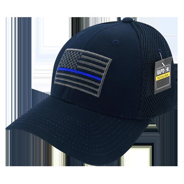 Thin Blue Line Graphic RipstopAirMesh Cap, Navy - One Size