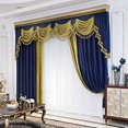 thumbnail image 5 of European Curtains for Living Room Blue Gold Patchwork Cortina Dutch Velvet Tassel Curtain with Thickened Shading Curtains Custom, 5 of 5