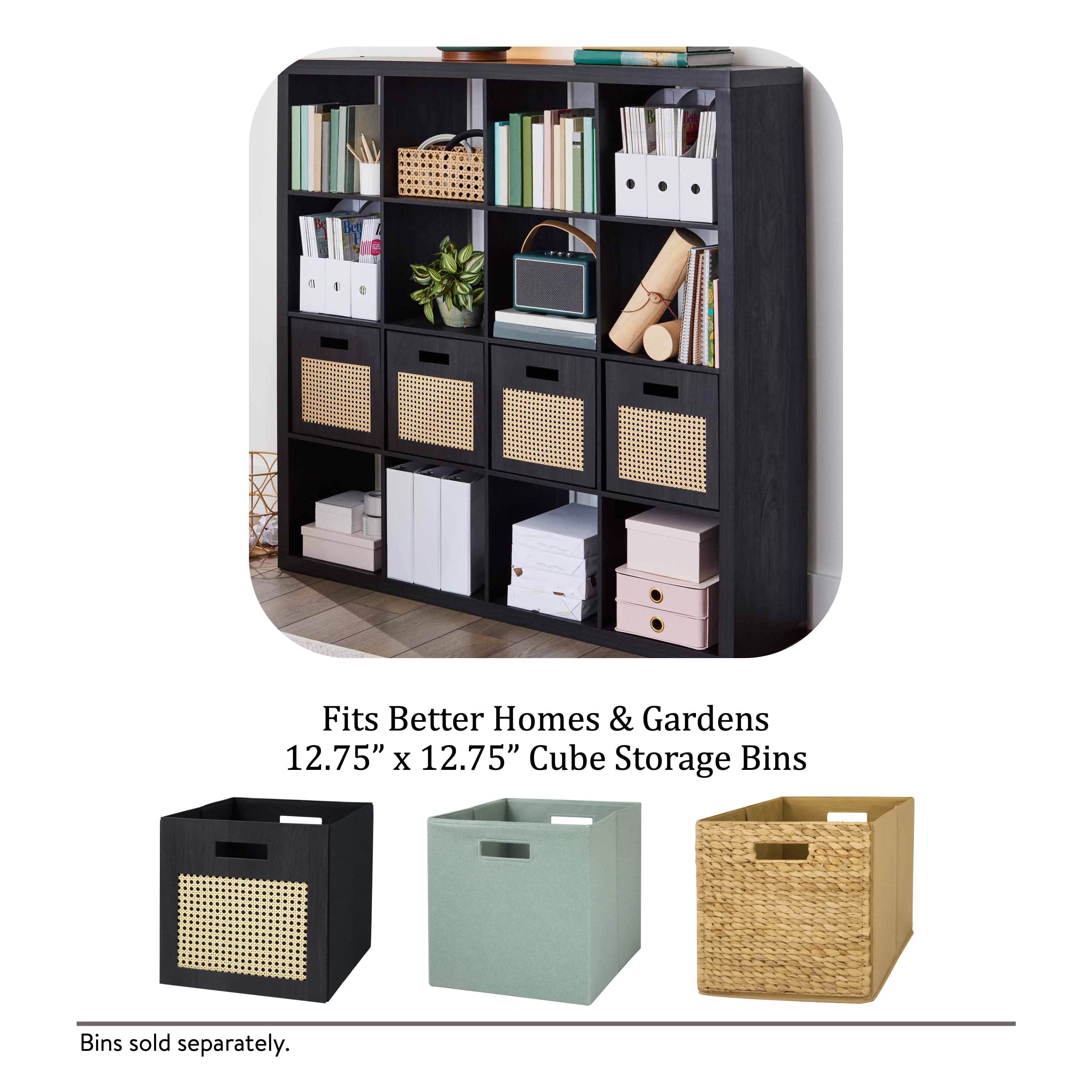 Better Homes & Gardens 16 Cube Storage Organizer, Charcoal