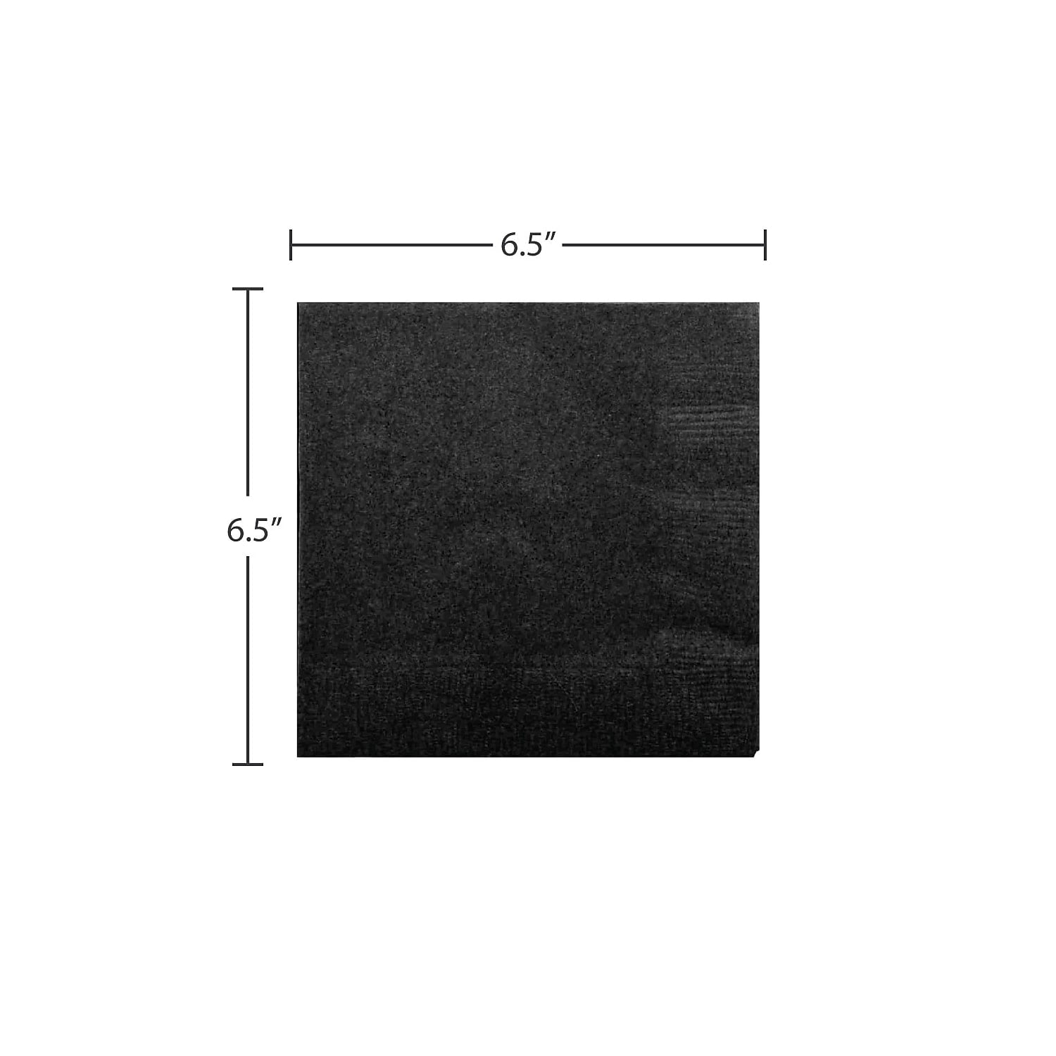JAM Paper Bulk Medium Lunch Napkins, 6 1/2 x 6 1/2, Black, 480/Box