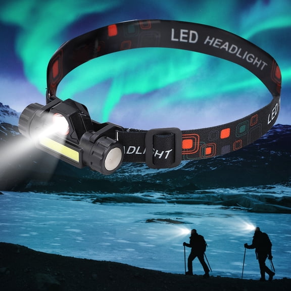Lámpara de cabeza, carga USB, LED impermeable, luz de cabeza LED, luz de cabeza de alto brillo, diseño aerodinámico
