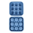 thumbnail image 2 of Bandeja de silicona para cubitos de hielo con 9 cavidades en forma de balón de fútbol | Molde reutilizable para cubitos de hielo de whisky y cócteles, 2 of 7
