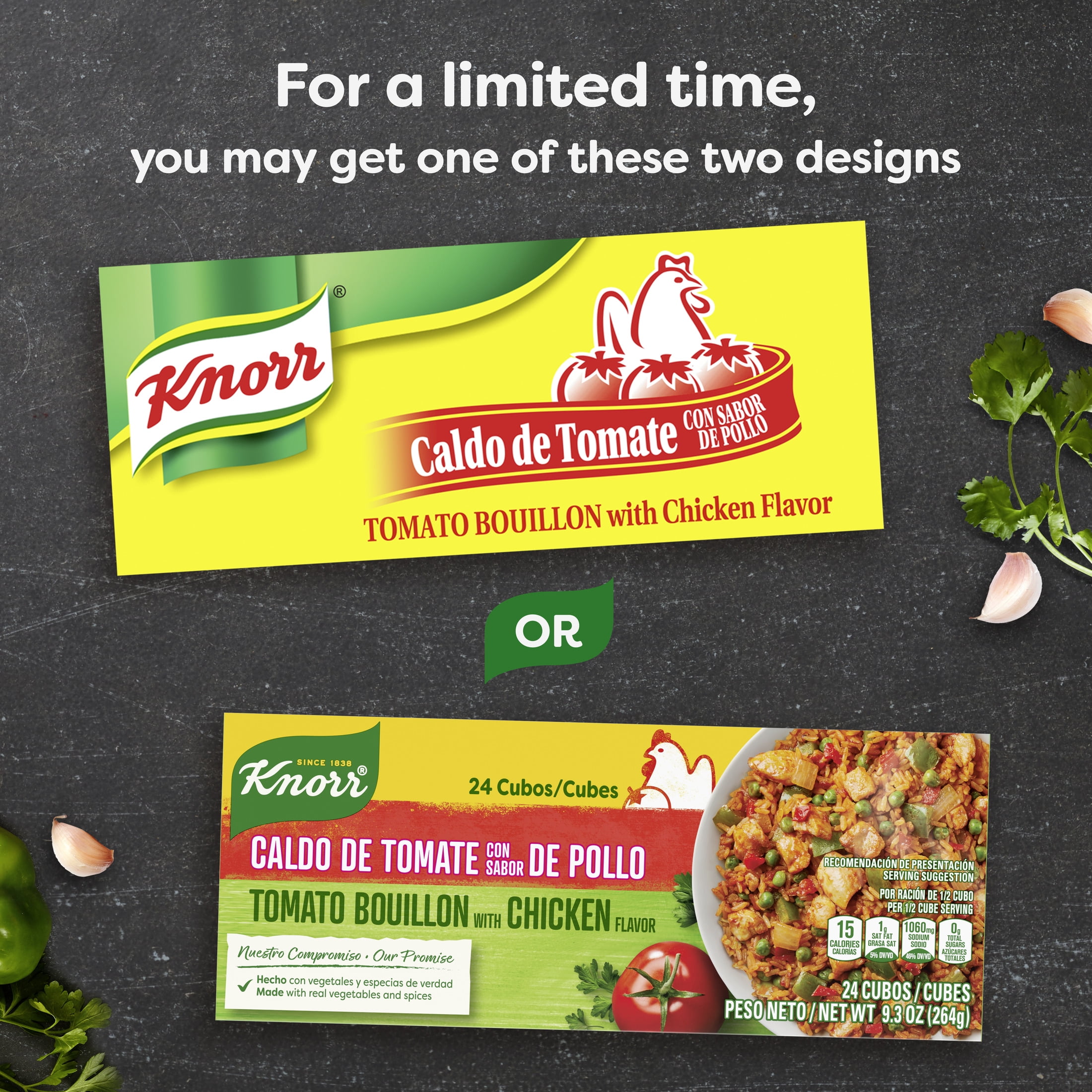 (36 pack) Knorr Tomato with Chicken Flavor Bouillon Cubes, 9.3 oz 24 Pack
