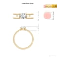 thumbnail image 4 of ANGARA Lab Grown Diamond Solitaire Split Shank Ring for Women in 14K Yellow Gold (Size-5mm| Color-F-G| Clarity-VS) | April Birthstone, Anniversary, Jewelry Gift for Women | Lab-Grown Diamond Ring, 4 of 6