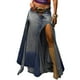 thumbnail image 5 of Falda vaquera larga para mujer Denim desgastado dobladillo asimétrico con cremallera ropa de calle de verano Hugtrwg Para estrenar, 5 of 9