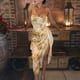 thumbnail image 2 of Vestido HUOGUO, a la moda casual, sexy, estampado con volantes irregulares, 2 of 4