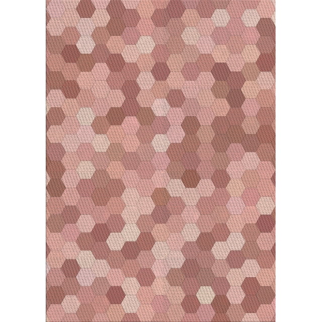 Ahgly Tapis Rectangulaire d'Intérieur à Motifs Rouge Cerise, 4 Pieds x 6 Pieds