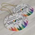 thumbnail image 3 of Gay Pride LGBT Christmas Tree Rainbow Ornament, Our First Christmas As Mr & Ornament Gift for Couple Gay LGBT Newlywed Wedding, 3 of 5