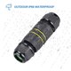 thumbnail image 2 of Conector de cable eléctrico para exteriores, caja de conexiones impermeable IP68, 3 pines, 7-10 mm, 2 of 4