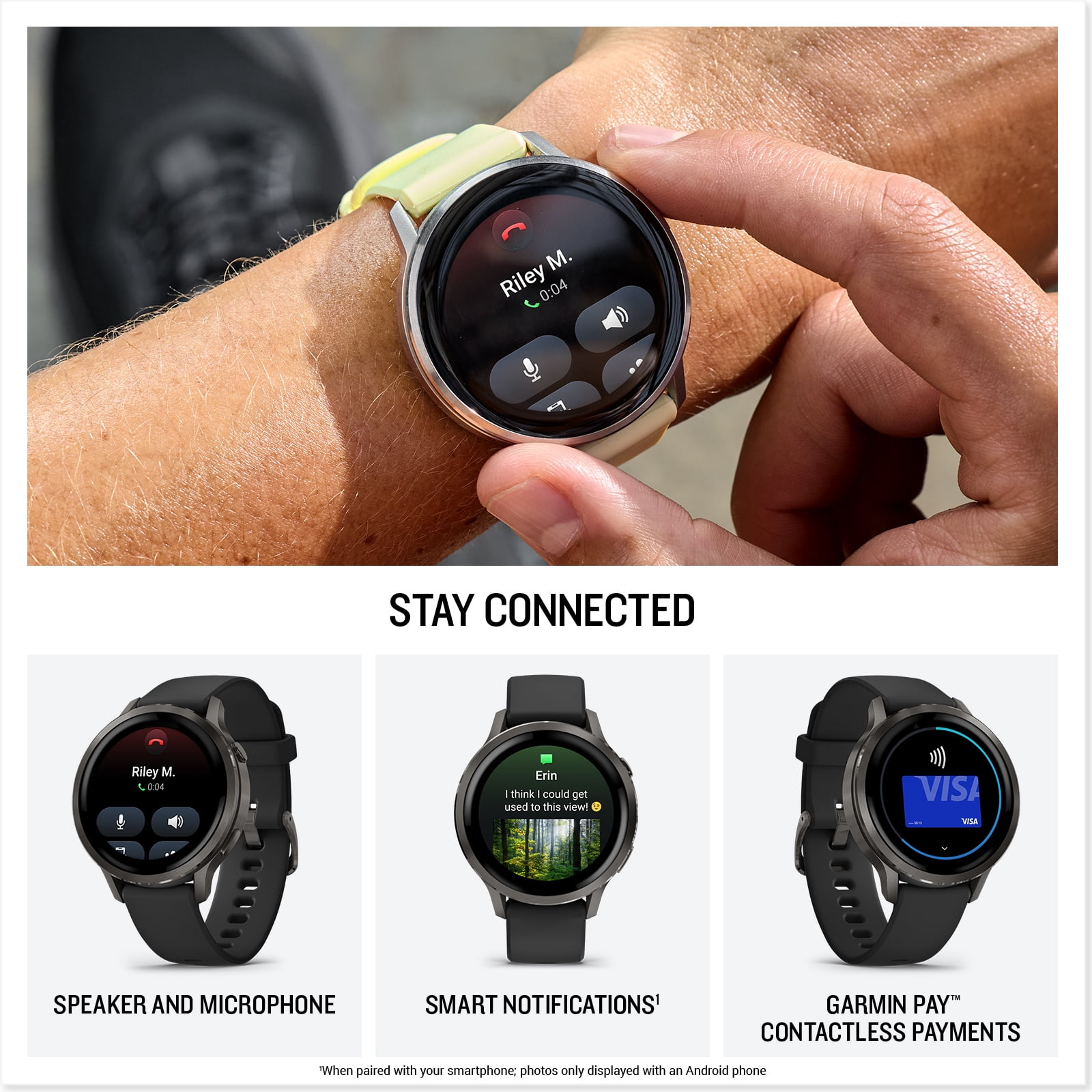 Garmin Venu 4 (Slate/Black, 41mm) Fitness GPS Smartwatch Bundle with PlayBetter Portable Charger & HD Screen Protectors