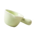 thumbnail image 2 of Miangastore Ceramic Milk Pan Cooking Pot 70ML Mini Ceramic Cookware Casserole Food Supplement Milk Pot Single Handle Porridge Pot Small Stockpot (Green), 2 of 9