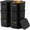 Black, variant on NTYNTY 6 Pack Small Orange Plastic Storage Bins with Lids & Handles, 9.84"x 7.09" x 6.3" Stackable Organizer for Crafts & Snacks