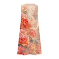 thumbnail image 4 of LVHAOGJOB Robes pour Femmes Grande Taille Col Rond Sans Manches Robe Midi Coton Lin avec Poches Couleur Unie Robe d'Été pour Dames Longue, 4 of 5