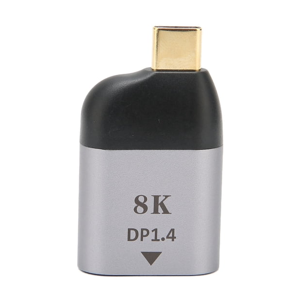 Adaptador USB C a DisplayPort 8Kat60HZ Convertidor USB C a DP1.4 macho a hembra para dispositivos de salida de video USB C