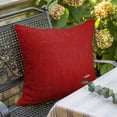 thumbnail image 2 of Red Pillow Covers 26x26 Inch, Farmhouse Burlap Solid Red Color Modern Linen Texture Linen Pillowcase with Invisible Zipper, Decorative Throw Pillow Covers Cushion Case for Couch Sofa Bed Living Room, 2 of 9