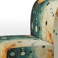 thumbnail image 4 of Designart "Blue Orange Mid Century Minimalist Oasis I" Teal Abstract Collages Upholstered Accent Chair - Modern Arm Chair For Living Room, 4 of 5