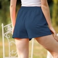 thumbnail image 5 of Shorts for Women Aoujea Plus Size for Womens Loose Drawstring Elastic Waist Pocket Solid Casual Shorts Pants Navy on Clearance, 5 of 8