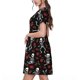 thumbnail image 2 of Balery Skeleton with Roses Vestidos sueltos de manga corta para mujer, vestidos de verano 2025, vestidos casuales de corte A con vuelo., 2 of 6