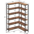 thumbnail image 2 of IRONCK 6-Tier Corner Shelf, Industrial Display Bookshelf, Freestanding Bookcase for Living Room Home Office, 31.5"W, 2 of 6