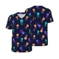 thumbnail image 3 of Daiia Sea Jellyfish Mens Baseball Jersey Button Down Shirts Short Sleeve Sports Uniforms-3X-Large, 3 of 9