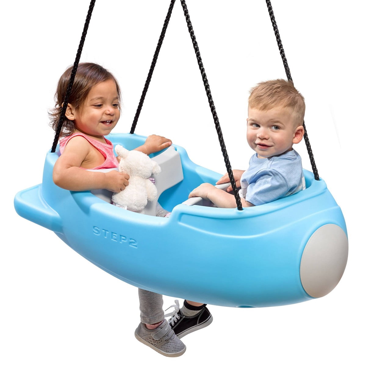 Rocket Swing for Two: Toddler & Baby Outdoor Double Swing
